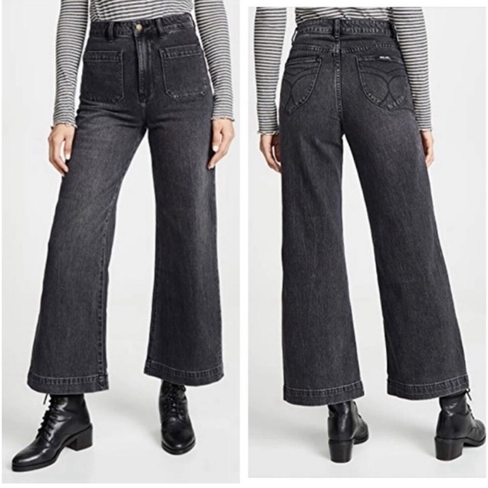 Rolla’s Sailor Jeans from Free People Washed Black Gray Size 28